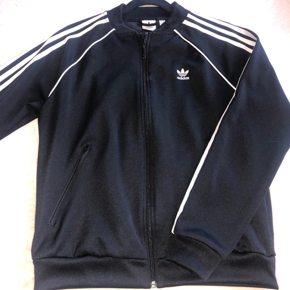 Adidas black track zip up - Picture 1 of 2
